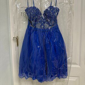 Royal Blue Beaded Dress